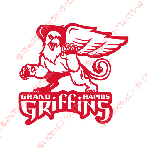 Grand Rapids Griffins Customize Temporary Tattoos Stickers NO.9007